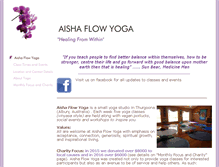 Tablet Screenshot of aishaflowyoga.com